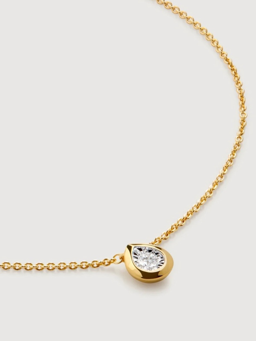 MONICA VINADER PEAR DIAMOND CHAIN NECKLACE
